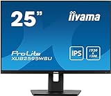 iiyama ProLite XUB2595WSU-B5 63,36cm 25' IPS LED-Monitor 16:10 VGA HDMI DP USB2.0 Slim-Line Höhenverstellung Pivot schwarz