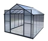 Aluminium Gewächshaus für den Garten 7,33m² inklusive 238 x 301cm Fundament Doppeltür vielseitig nutzbar als Treibhaus,Frühbeet Aufzucht,Tomatenhaus und Pflanzenhaus