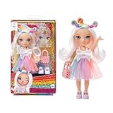 Rainbow High Littles - Opal Raine - Kleine, Bewegliche Modepuppe - Regenbogenfarbene 14 cm Große Puppe mit Handtasche und Magischem Einhorn - für Kinder und Sammler