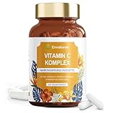 Vitamin C Komplex mit Vitamin C 1000mg für Immunität, Energie und Antioxidans, Hochdosiert Vitamin C Kapseln mit Zink, Selen, Vitamin D3 & E, Natürlich & Vegan, ohne Zusatzstoffe, 120 Kapseln