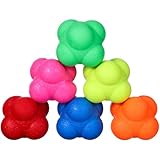 CLISPEED Reaktionsball Set – 6 Gummibälle Zur Verbesserung Von Reflexen - Augen-Hand Koordination Und Beweglichkeit Für Sport Und Fitness – Ideal Für Training Und Spiel