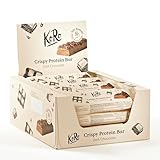 KoRo - Crispy Protein Bar Dark Chocolate 12 x 60 g - Hoher Proteingehalt - Ohne Zuckerzusatz* - Schokoladiger Snack