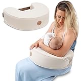 Stillkissen XXL Lagerungskissen für Baby Stillen Nursing Pillow - Schwangerschaftskissen Stillmond Breastfeeding Mond und Kinder Stillhörnchen mit Memory Foam