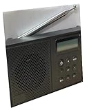 Arafuna DAB/DAB+ und UKW Radio, DAB Plus Radio mit Bluetooth, Küchenradio mit Kabel oder Akkubetrieb, 40 Voreinstellungen Sender, Mini Radio mit Dual-Wecker, Digital Radio mit Snooze-Timer LCD Display