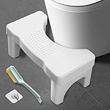KIMIGO Toilettenhocker Erwachsene,Klohocker,Hocker Toilette mit Anti-Rutsch-Pads,Ergonomischer WC Hocker Tragbarer für Badezimmer für Bekämpft Verstopfung Blähungen und Bequeme Ausscheidung