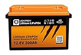 LIONTRON® LiFePO4 Akku 12,8V 200Ah (~2,56 kWh) LX Arctic geeignet für die Verwendung bis -30°C mit BMS und Bluetooth Überwachung. Maße (LxBxH) 390 x 233 x 255mm, LISMART12200LX-A