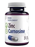 Zink L-Carnosin 120 Vegan Kapseln, Laborgeprüft, Hochdosiert, Nicht GVO