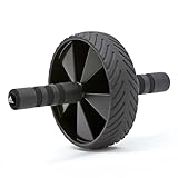 adidas Bewegungsrad Ab Wheel Bauchtrainer für zuhause-anspruchsvolles Home Workout für den Oberkörper, geeignet für Anfänger, Fortgeschrittene und Profis, Schwarz, One Size