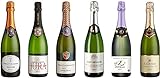 La Grande Vinothèque - Sekt Probierpaket Crémant Brut - 6 Sekt Flasche aus Frankreich : Alsace, Bordeaux, Bourgogne, Loire, Jura, Limoux (6 x 0.75 l)