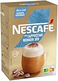 NESCAFÉ GOLD Typ Cappuccino Weniger Süß, Getränkepulver aus löslichem Bohnenkaffee, koffeinhaltig, 1er Pack (1 x 10 Sticks à 12,5g)