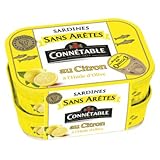 Connétable Sardinen ohne Gräten mit Zitrone und nativem Olivenöl extra – 2 Stück, 280 g
