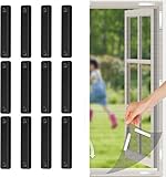 12er Set Fliegengitter Fenster Magnet Clips, Magnete für Fliegengitter, Fliegengitter Magnet, Fliegengitter Magnet Fenster, Magnetic Strips, Ohne Bohren Installation Fensterklammer