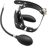 Knebel Aufpumpbar Groß Dildo Penis Gag für Bondage Mundknebel Schwarz Aufblasbar Mundball Verstellbarer Fetisch Sex SM Bondage Sexspielzeug für Frauen