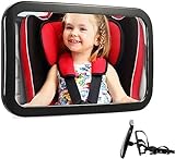 M2xcec Baby Autospiegel, Rücksitzspiegel fürs Baby, 360° Schwenkbar,Stabiler Babys Auto Rücksitz Spiegel, Großem Sichtfeld Bruchsicherer Auto-Rückspiegel für Babyschal