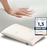 KNERST® Bauchschläferkissen - Ergonomisches Kopfkissen für ultimativen Komfort - Nackenstützkissen - Memory Foam Kissen - Schlafkissen - flaches Kissen für Bauchschläfer [Höhe 6cm]