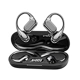 sixco Open Ear Wireless Bluetooth Kopfhörer Übersetzer Gerät Earbuds Echtzeit Fit iOS & Android für Reisen Business Learning, Schwarz (Elegant Schwarz)