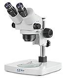 Stereo-Zoom Mikroskop [Kern OZL 453] Das Smarte für Labor, Ausbildungsstätte, Qualitätskontrolle und Landwirtschaft, Tubus: Binokular, Okular: HSWF 10x Ø23 mm, Sehfeld: Ø33-5 mm, Objektiv: 0,75x