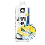 All Stars MINVIT Zitrone Getränkekonzentrat 1L I Sirup inkl. Vitamine & Mineralstoffe I Konzentrat für 40L Getränk I Sport Drink zuckerarm I Getränkesirup mit L-Carnitin