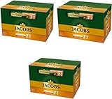 Jacobs 3 in 1 Instantkaffee 60 x 18 g Reichhaltiger Kaffeegeschmack Brauner Zucker Einzelportionen