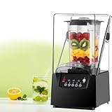 Gewerblicher Standmixer 2200W – Geräuscharmer Mixer mit Schallschutz 2L für Smoothies, Frozen Drinks, Suppen, Nüsse & Gastronomie Einsatzbereiche