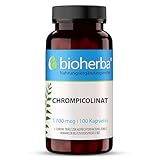 Chrom aus Chromium Picolinat Hochdosiert 1700 mcg - 100 Kapseln laborgeprüft von BIOHERBA