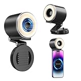 2-in-1 magnetisches, tragbares iPhone-Selfie-Licht mit Ventilator, Mini-Handy-Ringlicht, 3 Beleuchtungsfarben und einstellbare Windgeschwindigkeit, faltbar und einziehbar, geeignet für Foto