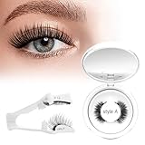 Higu clace Magnetische Wimpern,Magnet Wimpern Ohne Eyeliner,Kein Kleber erforderlich Wimpern Magnetisch, Wimpern Magnetisch Natürlicher Look mit Applikator,Einfach zu tragen und zu entfernen(Style A)