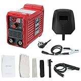VOBOR Mini Elektroden Schweißgerät, Tragbar DC Inverter mit IGBT Technologie, LED Digital Display & Überhitzungsschutz, Fülldraht Schweißgerät, MMA-250