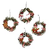 Pesfehhy Weihnachtskranzdekoration Weihnachtsgirlandendekoration Haushaltsweihnachtsbaumschmuck Weihnachtsmann-Türhänger Tannenzapfen