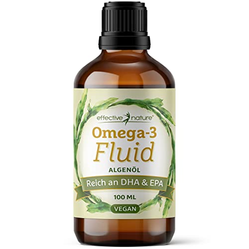 Omega 3 Algenöl Vegan - Mit 1116mg EPA, DHA & DPA - Reicht 40 Tage - Vegan - Das Öl Stammt Zu 100% Aus Algen - 100 ml - Leicht Zu Dosieren