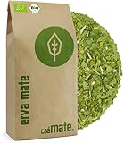 Mate Tee BIO 500g ● frisch & grün ● Original Yerba Mate ● luftgetrocknet ● rauchfrei ● plastikfrei ● fair ● Bio Matetee aus Mateblättern, Mateaststückchen und Mateblattpulver ● DE-ÖKO-006
