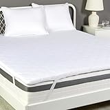 Amazon Basics Matratzentopper Komfortschaum 160W x 200L x 6H cm, Topper mit Waschbarem Bezug, weiß
