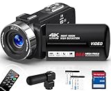 Delmodes 4K Videokamera 3.0' Touch Screen Camcorder mit 18X Digital Zoom