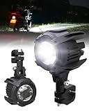 SUPAREE Motorrad Nebelscheinwerfer LED Zusatzscheinwerfer Motorrad Motorrad Zusatzscheinwerfer LED Mit Kabelbaum IP68 9-30V für Motorrad R1200GS F800GS F650 LC ADV 1190 1190R 1290 (Weißes)