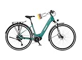FISCHER E-Bike ATB Terra 4.0i Elektrofahrrad für Damen und Herren, RH 43, Mittelmotor 80, 36 V Akku, Adventure Green matt