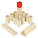 ACXIN Outdoor-Wikinger-Spiel, Kuball-Sportspielzeug-Set, Holzbrettspiel, Ocean 5 Kubb, Moorland Kubb Sport-Workout-Set
