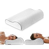 Z-hom Nackenstützkissen, Memory Foam Kissen, Seitenschläferkissen, Ergonomisches Kopfkissen Antischnarchkissen,Orthopädisches Schlafkissen, Abnehmbarer Bezug (49 x 30 x 7/10 cm)