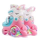Sichere und lustige elastische PU-Rollschuhe – Kinder-Quad-Skating-Schuhe, hohe Elastizität, für Jungen und Mädchen, 2–8 Jahre