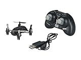 Revell Control RC Quadrocopter mit Kamera, ferngesteuert mit 2,4 GHz Fernsteuerung, Micro Modell, Geschwindigkeitsstufen, Flip-Funktion, LED-Beleuchtung, Gyro, USB-Ladegerät, NANO QUAD CAM 23923