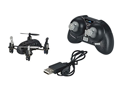 Revell Control RC Quadrocopter mit Kamera, ferngesteuert mit 2,4 GHz Fernsteuerung, Micro Modell, Geschwindigkeitsstufen, Flip-Funktion, LED-Beleuchtung, Gyro, USB-Ladegerät, NANO QUAD CAM 23923
