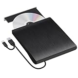XIAOXIN External CD DVD Drive with USB 3.0 DVD for Laptop PC Computer Portable External DVD Drive CD-ROM Burner External with Low Noise for Windows 11/10/7/8/XP