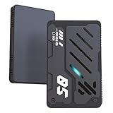 Garsent Externe Festplatte, 2,5 Zoll USB3.0 Tragbare Festplatte mit Atemlicht, Stecker und Spiel, Schnelle Übertragungsgeschwindigkeit, Ultra -schlanker Externer Festplatte für Desktop (1TB)