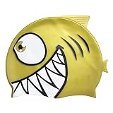 Hochelastische Kinder Badekappe Cartoon Fisch Silikon Badekappe Bequeme Badehüte Für Bequeme Schwimmhüte Schwimm Und Tauchzubehör Ausrüstung