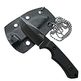 SK Wild Ones® Neck Knife Messer - Outdoor Neckknife Survival - Halskette Messer feststehende Klinge - Gürtelmesser mit G10 Griff - EDC Messer Outdoor Messer feststehend - 420 HC Edelstahl Forni