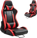 Dardoo Racing Gaming Bucket Seat mit verstellbaren Doppel Slide Adapt Racing Simulator Cockpit Driving Wheel Stand Chair Video Game Chairs SIM Chair Rot