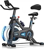 DMASUN Heimtrainer, LCD-Bildschirm, professioneller Heimtrainer mit Getränkehalter, leise Bewegung und stabile Sicherheit, Heimtrainer mit bequemem Kissen, Kapazität 160 kg (inkl. Sattelbezug)