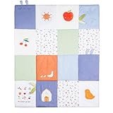 NONO Kidsplay Sweet Garden Krabbeldecke für baby, 130x100, 2 cm Dicke, Anti-Rutsch, Weich, Waschbar & Faltbar, ideal als Babydecke, Spielmatte, Spieldecke, Krabbelmatte mit 3D Sensory Play, Montessori