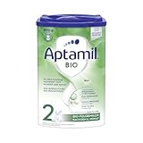 Aptamil Bio 2 – Unsere Bio-Folgemilch nach dem 6. Monat – Mit Omega 3, DHA & ALA, ohne Palmöl, Babynahrung, Milchpulver, 1x 800 g