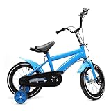 YNAADYH Kinder Fahrrad Kinderfahrrad 14 Zoll - Kids Bike Fahrrad Blau mit Stützräder Kinderfahrrad mit Stützräder