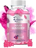 Vihado Haar Vitamine Gummies für Haarwachstum und gesunde Haare + Kopfhaut mit Biotin hochdosiert, zuckerfrei und vegan, 60 Gummies